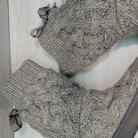 Ugg Australia Women IIsa Cardi Sweater Ankle Bows Boots shoes sz 7 - Picture 9 of 12